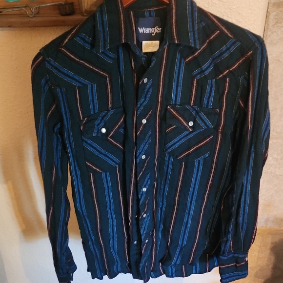 Wrangler Multicolor Striped Western Shirt - Picture 1 of 1